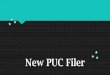New PUC Filerbrand new filing. (which will autopopulate if it is an existing filing party), *maximum of 255 characters in the filing description field. you will upload the file by