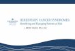 HEREDITARY CANCER SYNDROMES: Identifying and …intermountainphysician.org/intermountaincme/Documents/HAFEN- (11.8.16...• Breast cancer diagnosed
