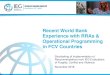Recent World Bank Experience with RRAs & Operational ... · Recent World Bank Experience with RRAs & Operational Programming in FCV Countries Stocktaking of Implementation of Recommendations