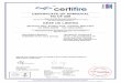 CERTIFICATE OF APPROVAL No CF 259...This certificate is the property of Exova (UK) Limited trading as Warrington Certification Reg. Office: Exova (UK) Limited, Lochend Industrial Estate,