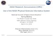 NASA Research Announcement (NRA) - Use of the NASA Physical … · 2016-03-15 · NASA Research Announcement (NRA) - Use of the NASA Physical Sciences Informatics System National