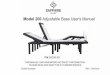Model 200 Adjustable Base User's Manual - Sapphire Sleep...adjustable bed set should be pre-programmed to work separately. This will prevent both beds from being controlled by one