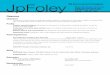JpFoley 3D Environment Designer - University of Michiganjohfoley/Images/Foley_Resume_ColorPrin… · Resume! Objective To secure a position doing computer generated imaging in a ﬁeld