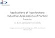 Applications of Accelerators: Industrial Applications …...Market for Industrial accelerators •There are around 20,000 accelerators in operation worldwide. 10,000 of these are for