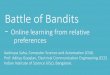 Battle of Bandits · 2019-09-10 · Observe (noisy) reward r t ~ Dist(𝜇(𝒂𝒕)) repeat Expected Regret in T rounds: … Select an arm a t from {1,2,…n} At round t, Best possible: