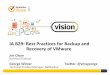 IA B29: Best Practices for Backup and Recovery of VMware · 2016-07-04 · SYMANTEC VISION 2013 NetBackup 7 for VMware Backup Process IA B29: Best Practices for Backup and Recovery