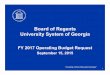 Board of Regents University System of Georgia · April 2016 • Board Approval Allocations, ... Warner Robins Military Training Fac. With TCSG 844,950 . Enrollment Funding Provided