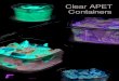 Clear APET Containers - GenpakStk# Description Color Cs/Ct Slv/Ct Lbs/Cs Cube Material Ti Hi SC010 10 oz. Container 5 5/8” x 1 1/2” Clear 300 50 12.0 2.6 30% PCR APET 8 4