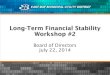 Long-Term Financial Stability Workshop #2...Workshop 2 Reserves Workshop 3 Drought Rates Workshop 4 Capital Plan Workshop 5 Rates • Strategic Plan Update • Review Financial Planning