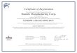 Certificate of Registration Daniels Manufacturing …...Certificate of Registration This certifies that the Quality Management System of Daniels Manufacturing Corp. 526 Thorpe Road