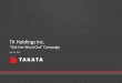 TK Holdings Inc. · 2 Overview This presentation details a phased, scalable and measurable digital advertising campaign by TK Holdings Inc. (“Takata”) designed to maximize airbag