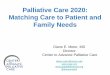 Palliative Care 2020: Matching Care to Patient and Family ... · NOTE: FFS is fee-for-service. Includes noninstitutionalized and institutionalized Medicare fee-for-service beneficiaries,