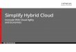 Simplify Hybrid Cloud€¦ · drive enterprise innovation. Integrated software-defined data center (SDDC) delivery for faster time to market. Improved return on investment (ROI) with