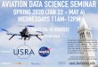AVIATION DATA SCIENCE SEMINAR SPRING 2020 (JAN 22 - MAY … · operations, aviation is poised for revolution. Learn from experts in government, industry, and academia in this seminar