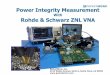 Power Integrity Measurement - PacketMicro Inc.€¦ · 2 Outline •Typical PDN Impedance Profile Page 3 •Low-Impedance Probing Tips Page 4 - 5 •2-Port VNA Measurements of Z DUT