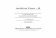 Auditing Paper – II II SYBAF 2… · in the audit environment, it is an exciting time to study accounting and to be an auditing teacher. This book recognizes the changes that have