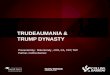 TRUDEAUMANIA & TRUMP DYNASTY · Presented By: Mike Bondy , CPA, CA, CFP, TEP Partner, Collins Barrow. PRESENTER Michael Bondy, CPA, CA, CFP, TEP Partner, Collins Barrow Certified