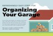 REFRESHINGLY EASY STEPS FOR Organizing Your Garage · 2019-07-17 · All you need for this is a tennis ball, 3-5 feet of twine, and 2 stainless steel screw eyes. STEP 2. Twist the