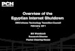 Overview of the Egyptian Internet Shutdown · Morning - Mobile operators allowed to resume voice service and international SMS, but domestic SMS remains shut down and under the control