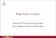 Advanced Financial Accounting II Åbo Akademi School of ...web.abo.fi/.../afa/kursparm/statistics/regression/regression_analysis.… · Regression analysis estimates the conditional