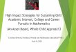 High Impact Strategies for Sustaining Girls’ …...High Impact Strategies for Sustaining Girls’ Academic Interest, College and Career Pursuits in Mathematics (An Asset -Based,