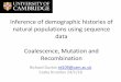 Inference of demographic histories of natural populations ...evomicsorg.wpengine.netdna-cdn.com/wp-content/... · Inference of demographic histories of natural populations using sequence