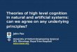 Theories of high level cognition in natural and artificial ... · cognition: circa 1970-1990 Memory, semantic networks, spreading activation … heuristics & biases ... Artificial