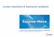 Linear transient & harmonic analysis · 2017-03-30 · 7 - Code_Aster and Salome-Meca course material GNU FDL Licence 0 10 20 30 40 50 60 0 0.05 0.1 0.15 0.2 0.25 Frequency (Hz))