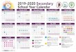 2019–2020 Secondary School Year Calendar - Ottawa-Carleton District School Board · 2019–2020 Secondary School Year Calendar First Day of School Holidays September 3, 2019 Last