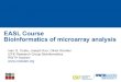 EASL Course Bioinformatics of microarray analysis€¦ · •In doubt, consult a bioinformatician! Bioinformatics - Gene Expression Analysis quantification and pre-processing array