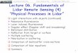 LIDAR R S P C CU-B Lecture 06. Fundamentals of Lidar ...superlidar.colorado.edu/Classes/Lidar2016/Lidar... · Lecture 06. Fundamentals of Lidar Remote Sensing (4) “Physical Processes