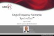 Single Frequency Networks: SynchroCast™...Single Frequency Networks are geographically dispersed RF transmitters operating on the same carrier frequency, modulating the same program