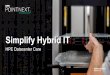Simplify Hybrid IT - HPE Zone · Hybrid IT Built-in data analysis & contextually aware Beacons, sensors and geo-positioning ... ‒ Optimize your use of HPE 3PAR Storage infrastructure