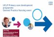 UCLP Primary care development programme General Practice ...€¦ · UCLP Primary care development programme General Practice Nursing event Jane Clegg ... Extended Role Practice Nurses
