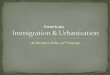 Immigration, Urbanization, and Everyday Life 1860-1900 ... Immigration, Urbanization, and Everyday Life