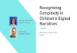 Recognizing Complexity in Children's Signed Gallaudet ... · Outline for today 2 Multimodality ... Depicting scene from within— internal Signer’s body external to depiction. Other