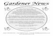 Since germinating in 2003, the Gardener News, based in Warren, New … · the Gardener News, based in Warren, New Jersey, has become New Jersey’s most influential monthly gardening