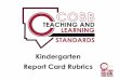 Kindergarten Report Card Rubrics · READING: Key Ideas and Detail 3 2 1 All Literary and Informational reading standards should be taught each nine weeks. The following will be assessed