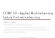 COMP 551 -Applied Machine Learning Lecture 9 ---Instance ...wlh/comp551/slides/09-instance_learning.pdf · COMP-652, Lecture 7 - September 27, 2012 16 William L. Hamilton, McGill