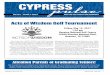 MAY 2017 - VOLUME 3, ISSUE 5 NEWS FOR THE CYPRESS PARK ... ¢  Todd Sanchir- Publicity. 3W- Cypress Ranch
