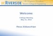 Welcome [intra.engr.ucr.edu] · • Matt Barth (CEE, CE-CERT) – Innovation Honoree, City of Riverside • Phillip Christopher (CEE) – Young Scientist Award 15th International