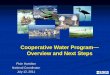 Cooperative Water Program— Overview and Next Steps · Overview and Next Steps Pixie Hamilton National Coordinator. July 12, 2011. Cooperative Water Program – ... Pixie Hamilton