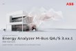 HEIDELBERG, SEPTEMBER 2017 Energy Analyzer M-Bus QA/S 3.xx · Energy Analyzer M-Bus QA/S 3.16.1 and QA/S 3.64.1 . 14. November 2017 Slide . 4. The recording of energy variables and