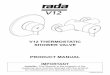 V12 THERMOSTATIC SHOWER VALVE PRODUCT MANUAL · The Rada V12 Shower Valve is a Thermostatic Shower Control with a single control lever for on/off and temperature control. There is