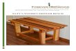 PATY´S WOODEN SHOWER BENCH - static.foreverredwood.com · Paty´s Shower Bench is rated to a 350 lbs. capacity. Can be reinforced at no additional cost if you require a higher weight