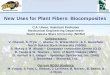 New Uses for Plant Fibers: Biocomposites - Plant... · New Uses for Plant Fibers: Biocomposites . Biocomposites Overview ... The improvement of natural fiber composite properties