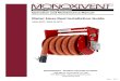 Motor Hose Reel Installation Guide - Monoxivent Drawings show Hose Reel mounted to wall. Side Views,