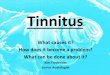 Tinnitus · Tinnitus –Reduces perception of Tinnitus –Allows habituation –Useful for people with “normal” hearing They produce quiet, natural sounds, such as a babbling
