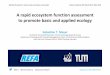 A rapid ecosystem function assessment to promote basic and ...€¦ · 09/02/2016  · Department of Ecology and Ecosystem Management, School of Life Sciences Weihenstephan Hans-Carl-von-Carlowitz-Platz