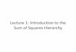 Lecture 1: Introduction to the Sum of Squares Hierarchy · • Degree 𝑑SoS hierarchy: Returns YES if there are degree 𝑑pseudo-expectation values, returns NO if there is a degree